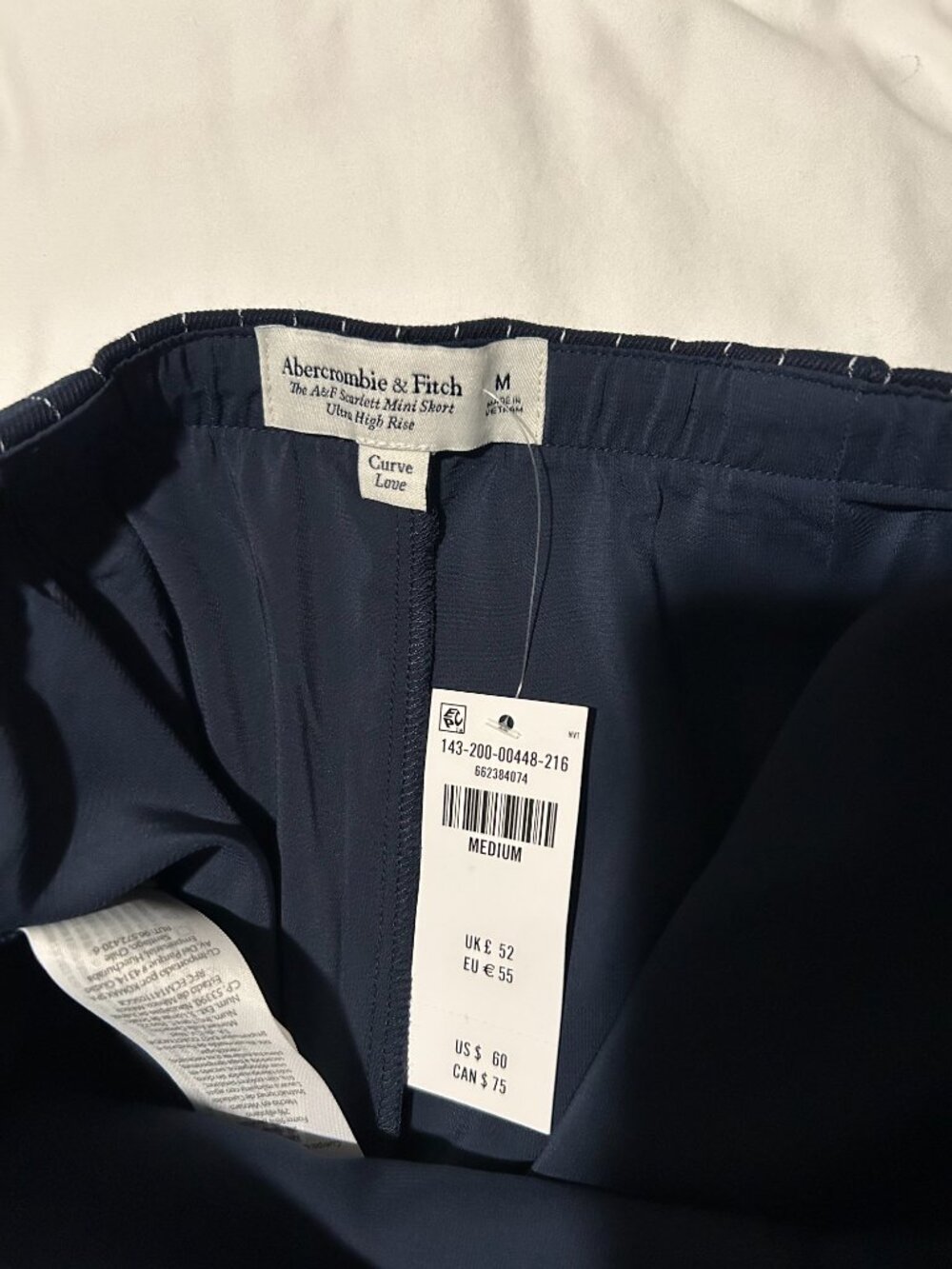 Abercrombie & Fitch Navy Pinstripe Mini Skirt - Picture 3 of 3